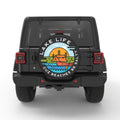 FUNNY LAKE LIFE PEARL  WHITE CARBON FIBER TIRE COVER