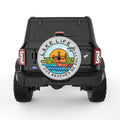 FUNNY LAKE LIFE SILVER CARBON FIBER TIRE COVER