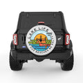 FUNNY LAKE LIFE PEARL  WHITE CARBON FIBER TIRE COVER