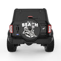 FUNNY LIFE IS A BEACH BLACK TIRE COVER