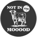 FUNNY NOT IN THE MOOD COW BLACK CARBON FIBER TIRE COVER
