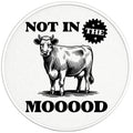 FUNNY NOT IN THE MOOD COW PEARL  WHITE CARBON FIBER TIRE COVER
