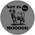 FUNNY NOT IN THE MOOD COW SILVER CARBON FIBER TIRE COVER