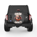 FUNNY OINK OINK TURKEY BLACK CARBON FIBER TIRE COVER