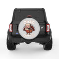 FUNNY OINK OINK TURKEY SILVER CARBON FIBER TIRE COVER