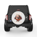 FUNNY OINK OINK TURKEY PEARL  WHITE CARBON FIBER TIRE COVER