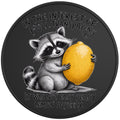 FUNNY RACCOON BLACK TIRE COVER