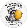 FUNNY RACCOON BLACK TIRE COVER