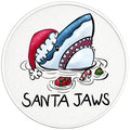 FUNNY SANTA JAWS PEARL  WHITE CARBON FIBER TIRE COVER