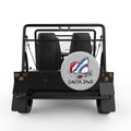 FUNNY SANTA JAWS SILVER CARBON FIBER TIRE COVER FOR MOKE