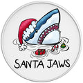 FUNNY SANTA JAWS WHITE TIRE COVER