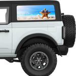 FUNNY STARFISH QUARTER WINDOW DECAL FITS 2021+ FORD BRONCO 2 DOOR HARD TOP