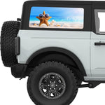 FUNNY STARFISH QUARTER WINDOW DECAL FITS 2021+ FORD BRONCO 2 DOOR HARD TOP