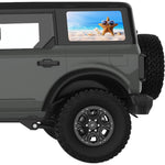 FUNNY STARFISH QUARTER WINDOW DECAL FITS 2021+ FORD BRONCO 4 DOOR HARD TOP