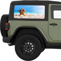 FUNNY STARFISH QUARTER WINDOW DECAL FITS 2011-2018 JEEP WRANGLER 2 DOOR HARD TOP JK