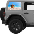 FUNNY STARFISH QUARTER WINDOW DECAL FITS 2011-2018 JEEP WRANGLER 4 DOOR HARD TOP JKU