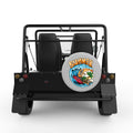 FUNNY SURFING SKELETON SILVER CARBON FIBER TIRE COVER FOR MOKE