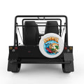 FUNNY SURFING SKELETON WHITE TIRE COVER FOR MOKE