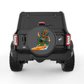 FUNNY SURFING TIKI BLACK CARBON FIBER TIRE COVER