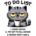 FUNNY TO DO LIST CAT