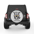 FUNNY TO DO LIST CAT SILVER CARBON FIBER TIRE COVER