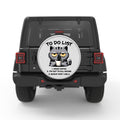 FUNNY TO DO LIST CAT SILVER CARBON FIBER TIRE COVER