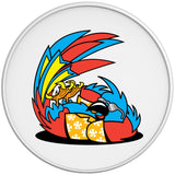 FUNNY TROPICAL PARROT WHITE TIRE COVER