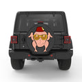 FUNNY TURKEY PEARL  WHITE CARBON FIBER TIRE COVER