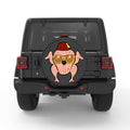 FUNNY TURKEY BLACK CARBON FIBER TIRE COVER