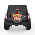 FUNNY TURKEY BLACK CARBON FIBER TIRE COVER