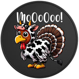 FUNNY TURKEY MOO BLACK TIRE COVER