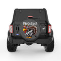 FUNNY TURKEY MOO BLACK CARBON FIBER TIRE COVER