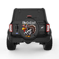 FUNNY TURKEY MOO BLACK TIRE COVER