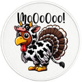 FUNNY TURKEY MOO BLACK TIRE COVER
