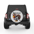 FUNNY TURKEY MOO SILVER CARBON FIBER TIRE COVER