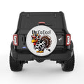 FUNNY TURKEY MOO PEARL  WHITE CARBON FIBER TIRE COVER