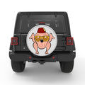 FUNNY TURKEY SILVER CARBON FIBER TIRE COVER