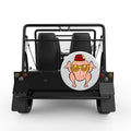 FUNNY TURKEY WHITE CARBON FIBER TIRE COVER FOR MOKE