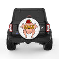 FUNNY TURKEY WHITE TIRE COVER
