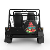 FUNNY WATERMELON BLACK CARBON FIBER TIRE COVER FOR MOKE