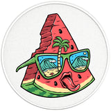 FUNNY WATERMELON PEARL  WHITE CARBON FIBER TIRE COVER