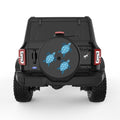 FAMILY OF BLUE SEA TURTLES BLACK TIRE COVER