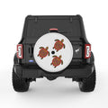 Family Of Decorative Turtles PEARL  WHITE CARBON FIBER TIRE COVER