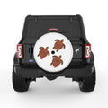 Family Of Decorative Turtles WHITE TIRE COVER