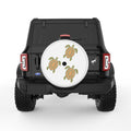 Family Of Green And Brown Sea Turtles WHITE TIRE COVER