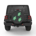 FAMILY OF GREEN SEA TURTLES PEARL  WHITE CARBON FIBER TIRE COVER