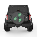FAMILY OF GREEN SEA TURTLES BLACK CARBON FIBER TIRE COVER