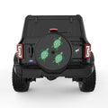 FAMILY OF GREEN SEA TURTLES BLACK TIRE COVER