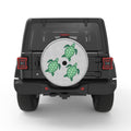 FAMILY OF GREEN SEA TURTLES WHITE TIRE COVER