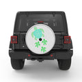 FAMILY OF MANDALA TURTLES SILVER CARBON FIBER TIRE COVER